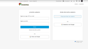 Realize o login no Portal Moderna. Caso não tenha, faça seu cadastro.