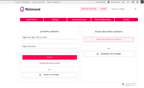 Realize o login no Portal Moderna. Caso não tenha, faça seu cadastro.